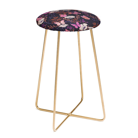 Schatzi Brown Free spirit Butterfly Plum Counter Stool