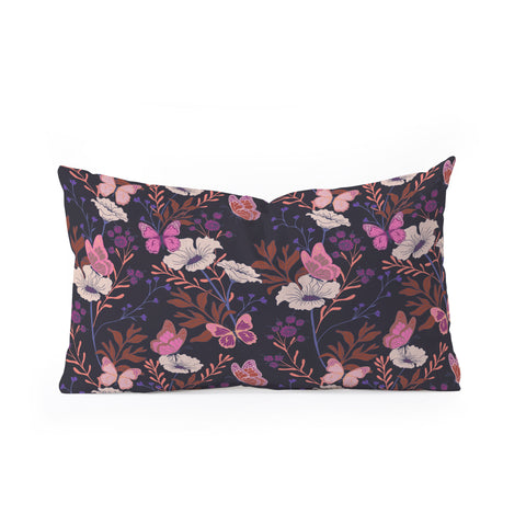 Schatzi Brown Free spirit Butterfly Plum Oblong Throw Pillow