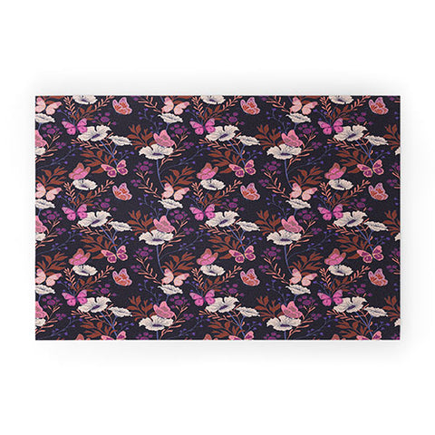 Schatzi Brown Free spirit Butterfly Plum Welcome Mat