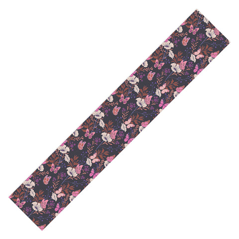 Schatzi Brown Free spirit Butterfly Plum Table Runner