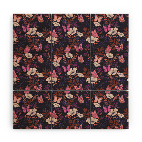 Schatzi Brown Free spirit Butterfly Plum Wood Wall Mural