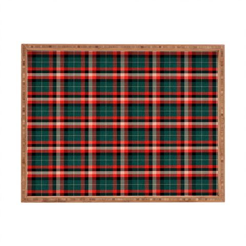 Schatzi Brown Glenn Plaid Christmas Rectangular Tray