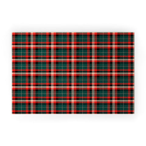 Schatzi Brown Glenn Plaid Christmas Welcome Mat