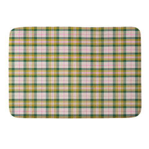 Schatzi Brown Glenn Plaid Green Memory Foam Bath Mat