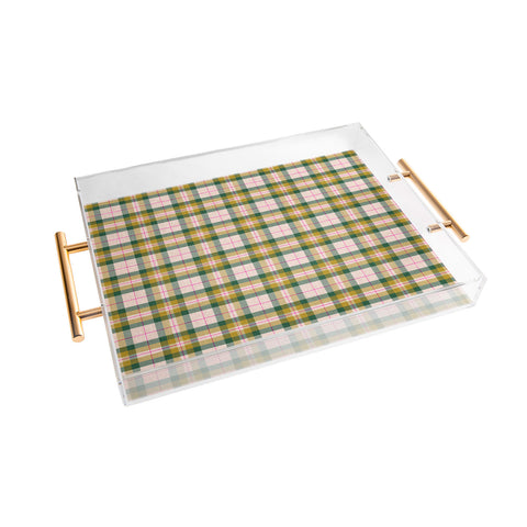Schatzi Brown Glenn Plaid Green Acrylic Tray