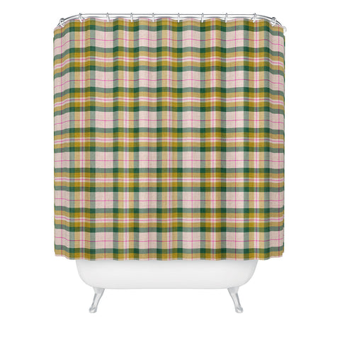 Schatzi Brown Glenn Plaid Green Shower Curtain