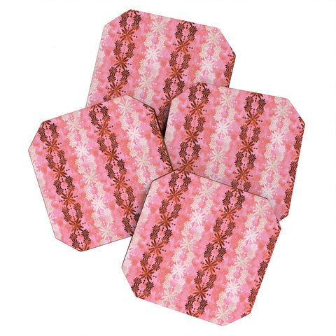 Schatzi Brown Hawaiian Boho Desert Coaster Set