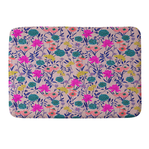 Schatzi Brown Heidi Garden Mauve Memory Foam Bath Mat