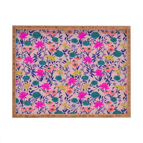 Schatzi Brown Heidi Garden Mauve Rectangular Tray