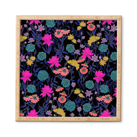 Schatzi Brown Heidi Garden Midnight Framed Wall Art