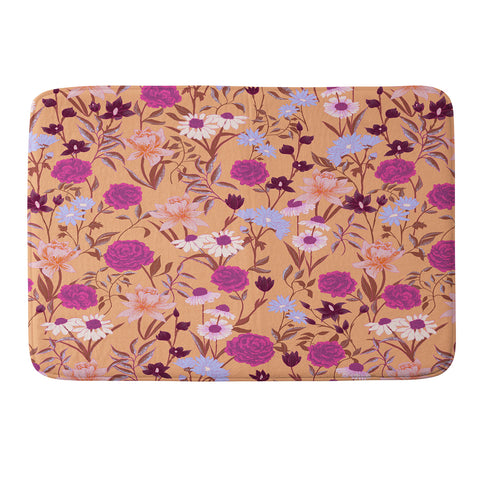Schatzi Brown Heidi Garden Peach Memory Foam Bath Mat