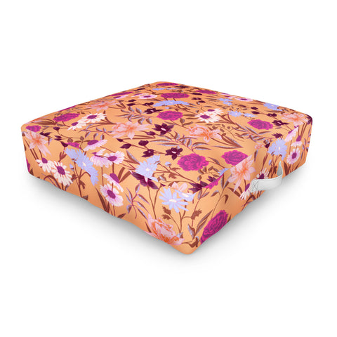 Schatzi Brown Heidi Garden Peach Outdoor Floor Cushion