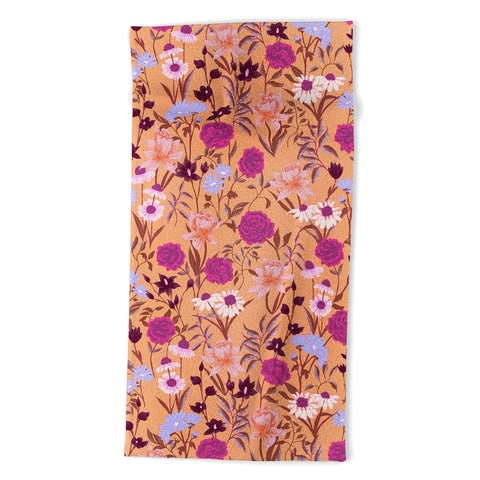 Schatzi Brown Heidi Garden Peach Beach Towel