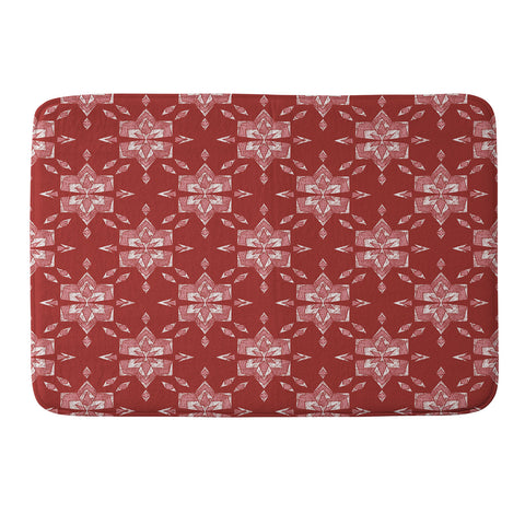 Schatzi Brown Heidi Global Cranberry Memory Foam Bath Mat