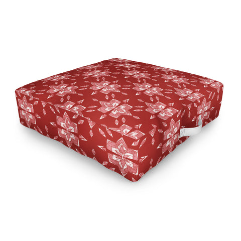 Schatzi Brown Heidi Global Cranberry Outdoor Floor Cushion