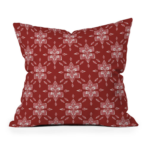 Schatzi Brown Heidi Global Cranberry Throw Pillow
