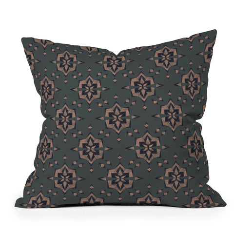 Schatzi Brown Heidi Global Gray Outdoor Throw Pillow