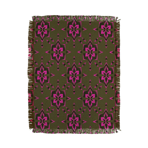 Schatzi Brown Heidi Global Olive Throw Blanket