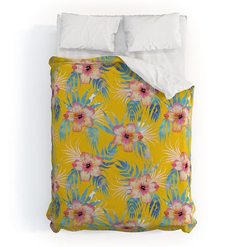 Schatzi Brown Honolua Tropic Yellow Duvet Cover