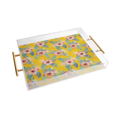 Schatzi Brown Honolua Tropic Yellow Acrylic Tray