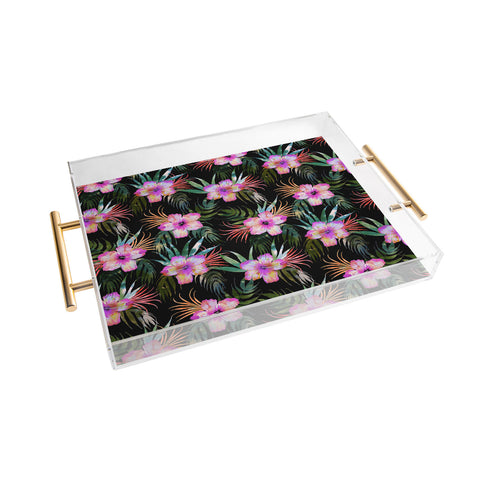 Schatzi Brown Honolua Tropical Black Acrylic Tray