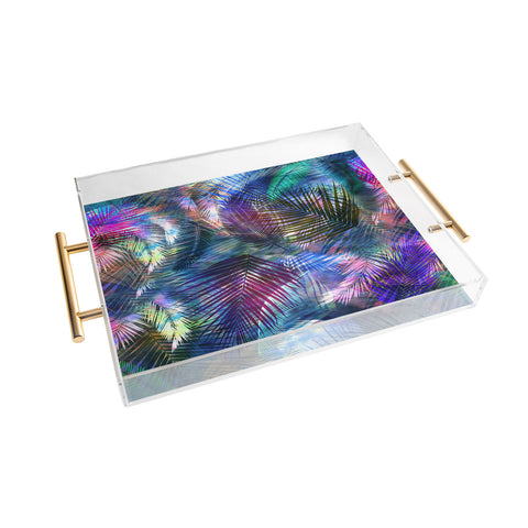 Schatzi Brown Hookena Palm Blue Acrylic Tray