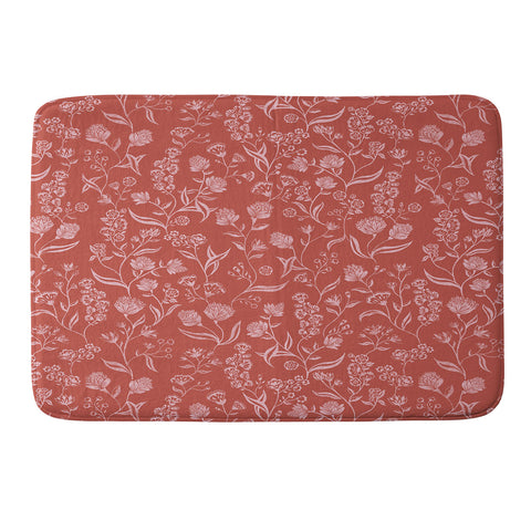Schatzi Brown Ingrid Floral Copper Memory Foam Bath Mat