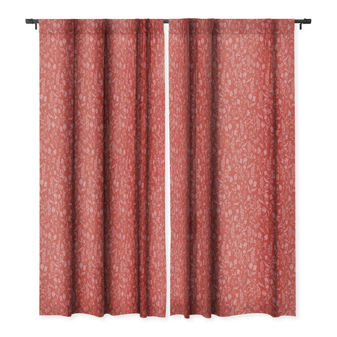 Schatzi Brown Ingrid Floral Copper Blackout Window Curtain