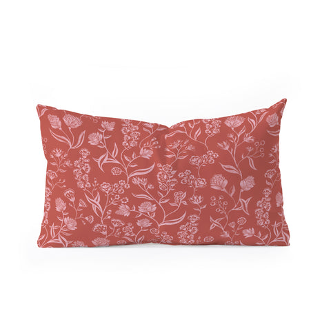 Schatzi Brown Ingrid Floral Copper Oblong Throw Pillow