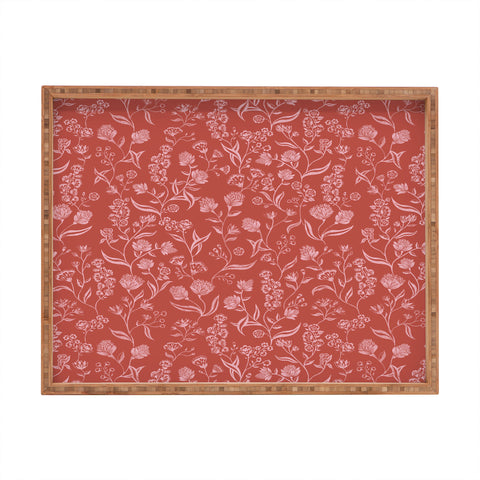 Schatzi Brown Ingrid Floral Copper Rectangular Tray