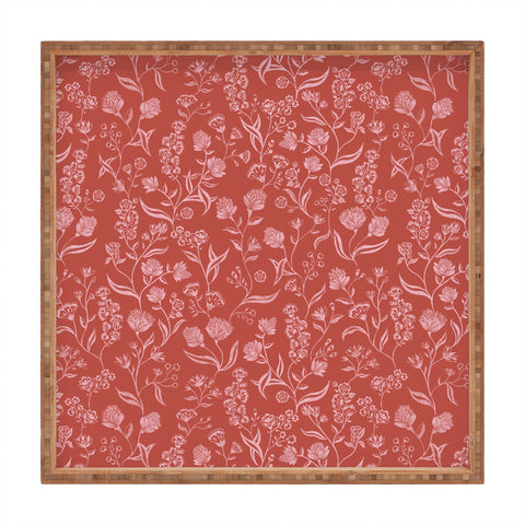 Schatzi Brown Ingrid Floral Copper Square Tray