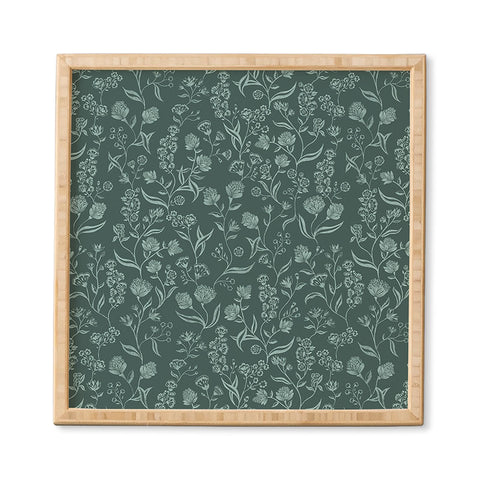 Schatzi Brown Ingrid Floral Green Framed Wall Art