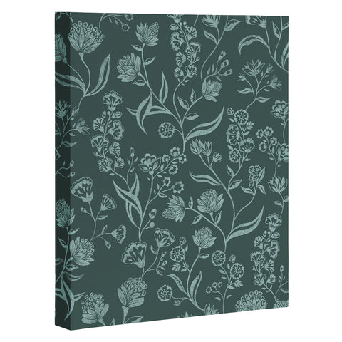 Schatzi Brown Ingrid Floral Green Art Canvas