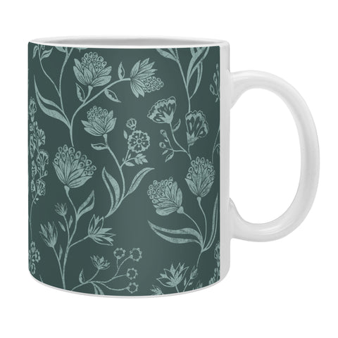 Schatzi Brown Ingrid Floral Green Coffee Mug