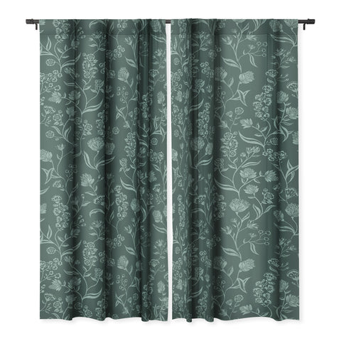 Schatzi Brown Ingrid Floral Green Blackout Non Repeat