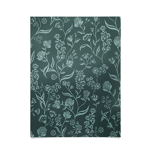 Schatzi Brown Ingrid Floral Green Poster