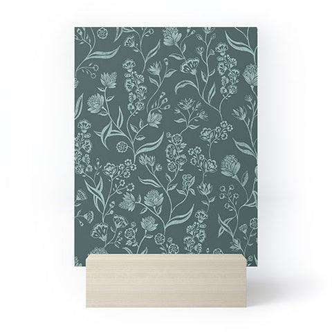 Schatzi Brown Ingrid Floral Green Mini Art Print