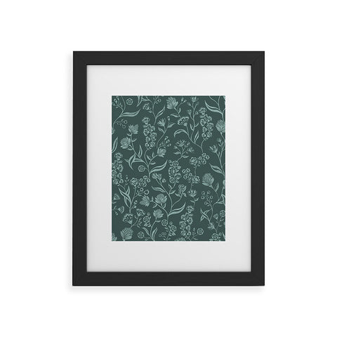 Schatzi Brown Ingrid Floral Green Framed Art Print