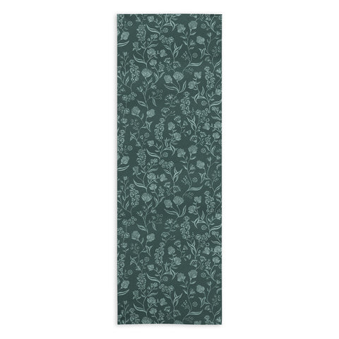 Schatzi Brown Ingrid Floral Green Yoga Towel