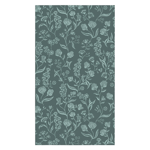 Schatzi Brown Ingrid Floral Green Tablecloth