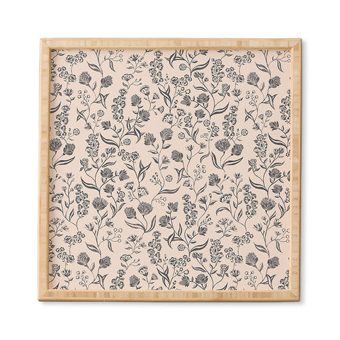 Schatzi Brown Ingrid Floral Ivory Bone Framed Wall Art