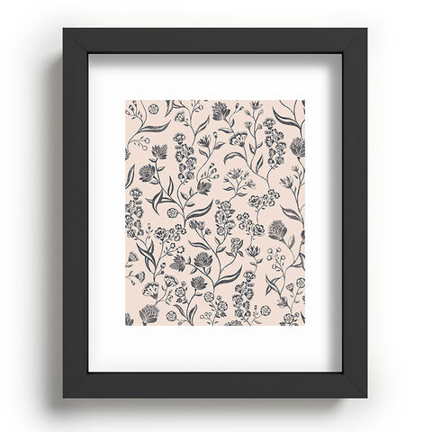 Schatzi Brown Ingrid Floral Ivory Bone Recessed Framing Rectangle