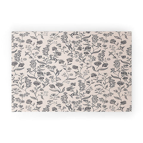 Schatzi Brown Ingrid Floral Ivory Bone Welcome Mat