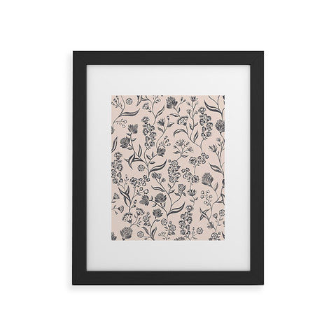 Schatzi Brown Ingrid Floral Ivory Bone Framed Art Print