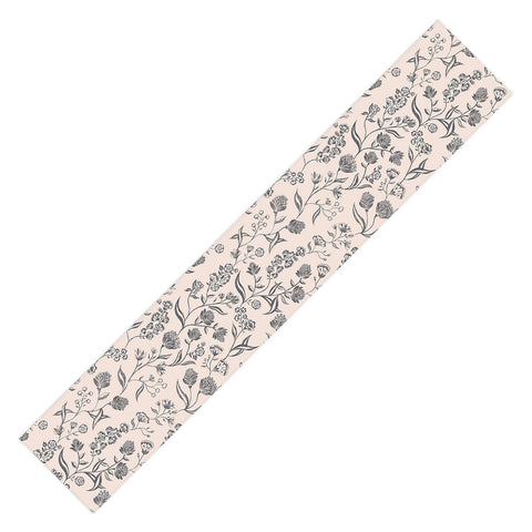 Schatzi Brown Ingrid Floral Ivory Bone Table Runner
