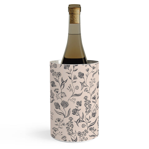 Schatzi Brown Ingrid Floral Ivory Bone Wine Chiller