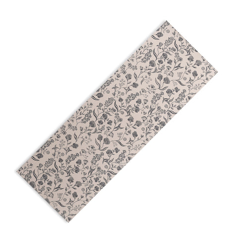 Schatzi Brown Ingrid Floral Ivory Bone Yoga Mat