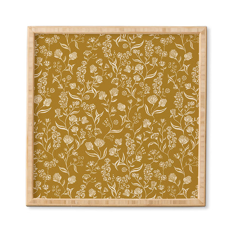 Schatzi Brown Ingrid Floral Marigold Framed Wall Art