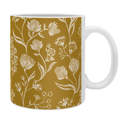 Schatzi Brown Ingrid Floral Marigold Coffee Mug
