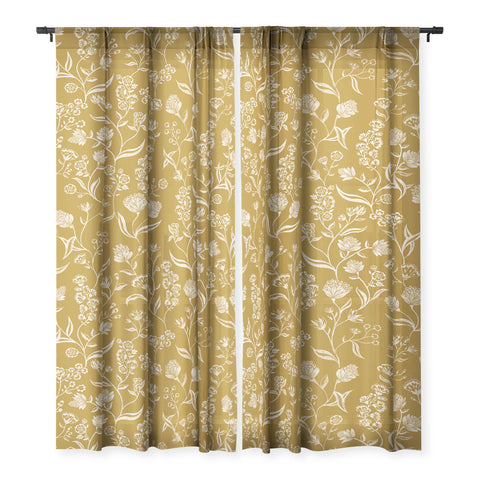 Schatzi Brown Ingrid Floral Marigold Sheer Non Repeat